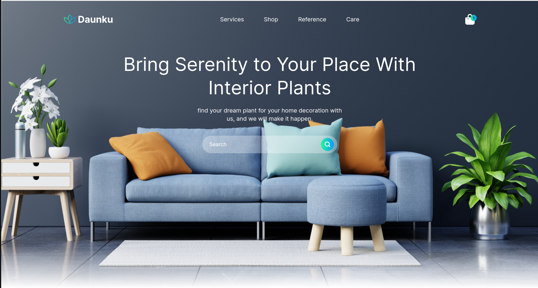 Interior Plants Decor Landing Page