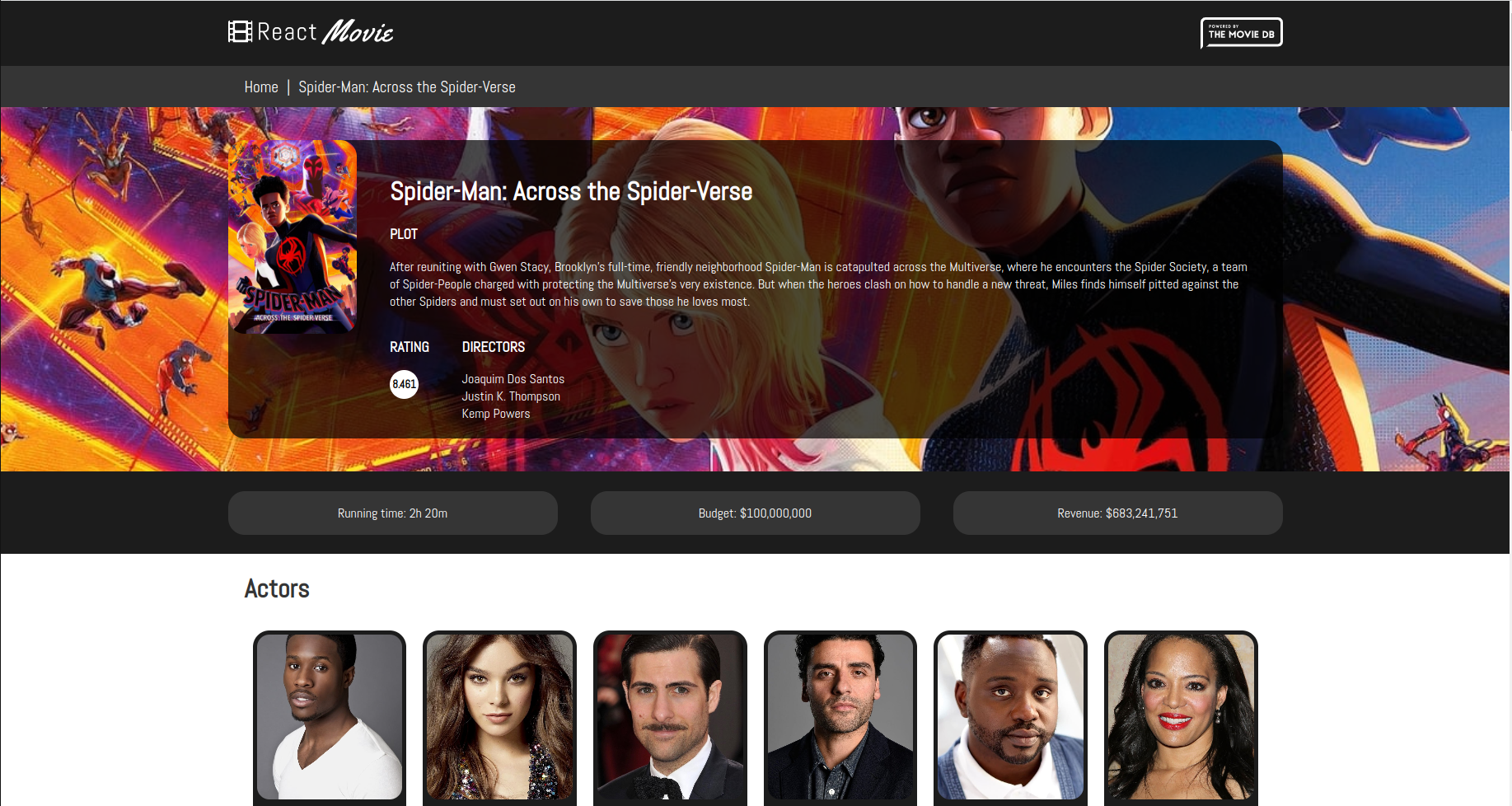 React Movie Website
